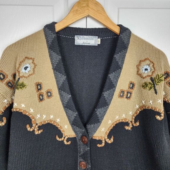 Xpression by deesons Vintage Cardigan Button Front Sweater Size EU 40 (US L) - Picture 9 of 16